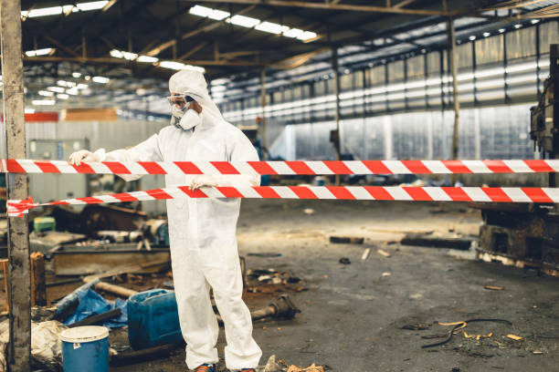 Professional Biohazard technician working in Saint James, NY